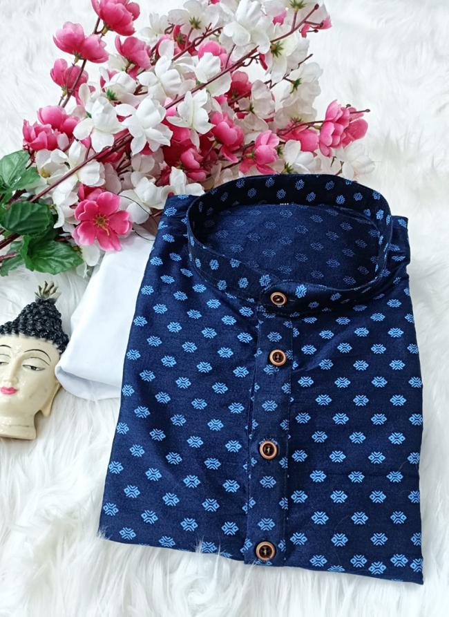 Silk Blue Casual Wear Digital Printed Readymade Mens Shirt